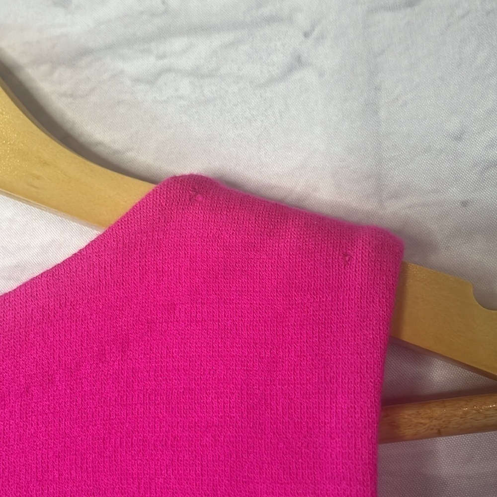 Lisa Perry Barney’s New York 100% Wool Sweater Shift Dress Size 0 Pink & Green - Picture 10 of 13